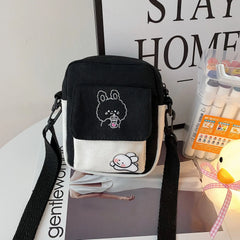 Canvas Small Shoulder Bag Mini Crossbody Messenger Women