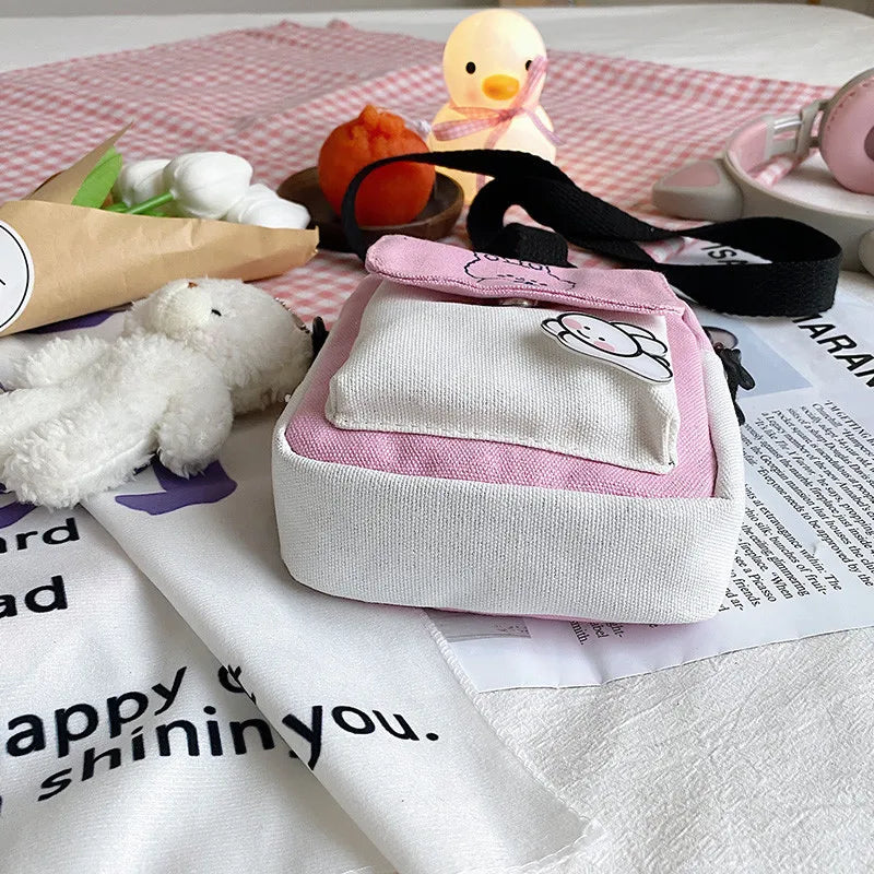 Canvas Small Crossbody Bag for Women