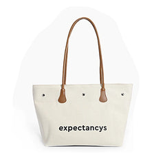 Canvas Solid Shoulder Bag Large Capacity Leather Handbag All-Match Tote