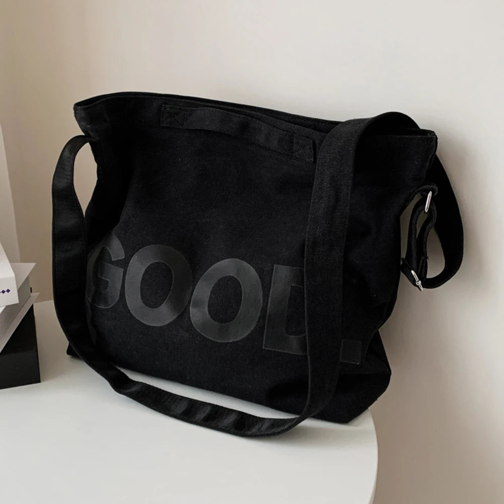 Canvas Underarm Bag Large Capacity Crossbody Bags Soft Casual Purse