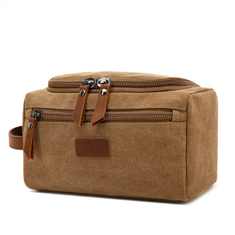 Vintage Makeup Travel Bag Organizer Hanging Beauty Supplies Pack with Zipper