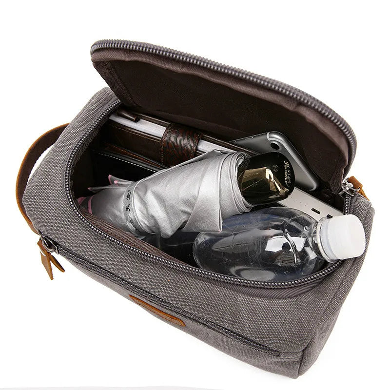 Vintage Makeup Travel Bag Organizer Hanging Beauty Supplies Pack with Zipper