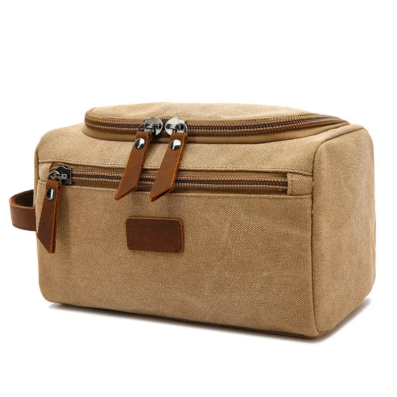 Vintage Makeup Travel Bag Organizer Hanging Beauty Supplies Pack with Zipper