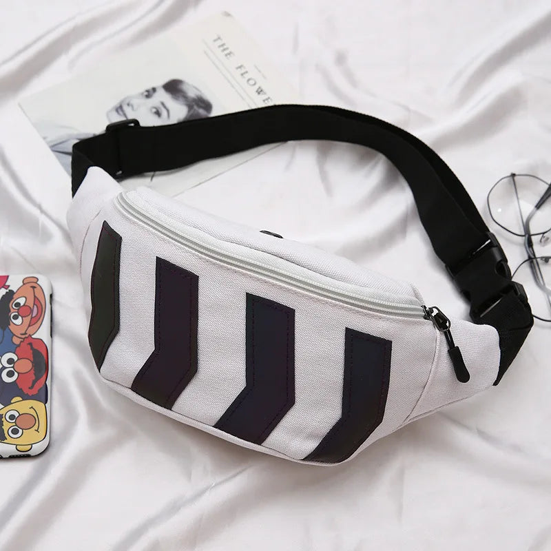 Reflective Waist Pack Fanny Bag with Earphone Hole