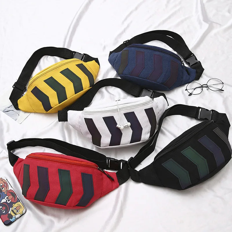 Reflective Waist Pack Fanny Bag with Earphone Hole