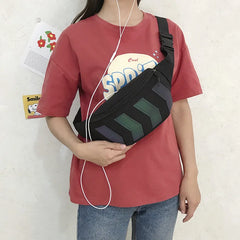 Reflective Waist Pack Fanny Bag with Earphone Hole