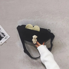 Canvas Waist Pack Women Belt Lovely Cartoon Casual Travel Female Fanny Pack