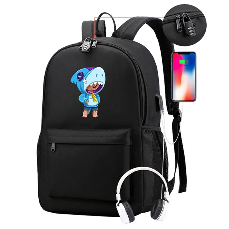 Waterproof Backpack for Teenage Boys Girls with USB Port