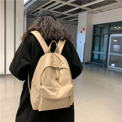 Canvas Women Backpack Anti-theft Shoulder Bag Laptop Large Capacity
