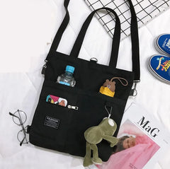 Canvas Women Handbag Shoulder Bags Large Capacity Folding Handbags Tote