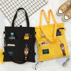 Canvas Women Handbags Shoulder Bags Large Capacity Folding Shopping Tote Bag