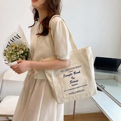 Canvas Women Handbags Shoulder Bag London Books Print Handbag