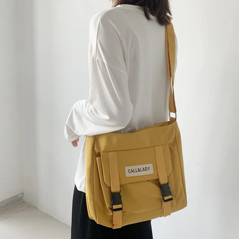 Canvas Women Messenger Bag Large Crossbody Bags Student Book Bag Handbags