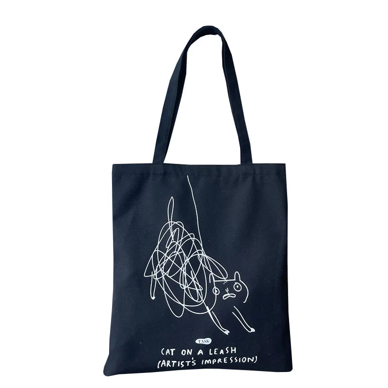 Canvas Women Shoulder Bag Japanese Female Student Tote Shopper Bags