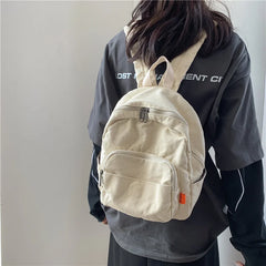 Canvas Women Small Backpack Vintage School Mini Backpack Women Bagpack