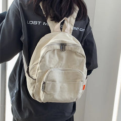 Canvas Small Backpack Vintage School Mini Backpack Women Bagpack