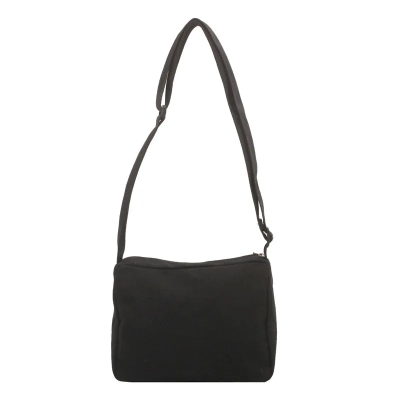 Canvas Women's Crossbody Bag Casual Solid Shoulder Tote High Capacity Handbags