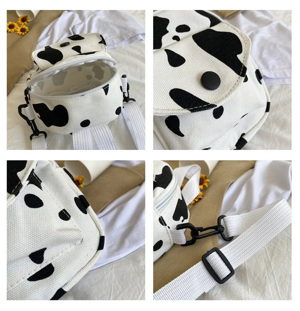Canvas Crossbody Bag Small Shoulder Handbags Solid Zipper Purse