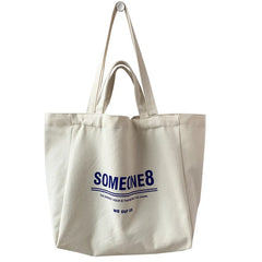 Japanese Style Canvas Bag Women's One-Shoulder Large Capacity