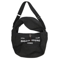 Japanese Style Canvas Shoulder Bag for Men and Women