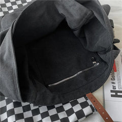 Japanese Style Canvas Shoulder Bag for Men and Women