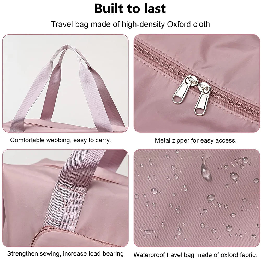 Large Waterproof Capacity Folding Travel Bag Gym Yoga Handbag for Women Men