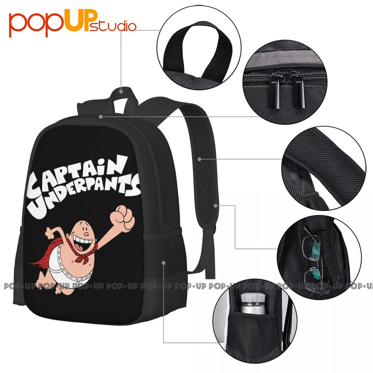 Captain Underpants-Books Dav Pilkey World Book Backpack Large Capacity School Sc