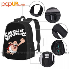 Captain Underpants-Books Dav Pilkey World Book Backpack Large Capacity School Sc