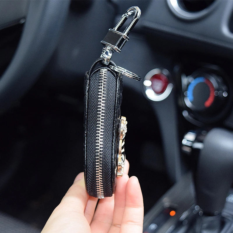 Car Key Holders Buckle Housekeeper Keys Organizer Zipper Key Case Bag