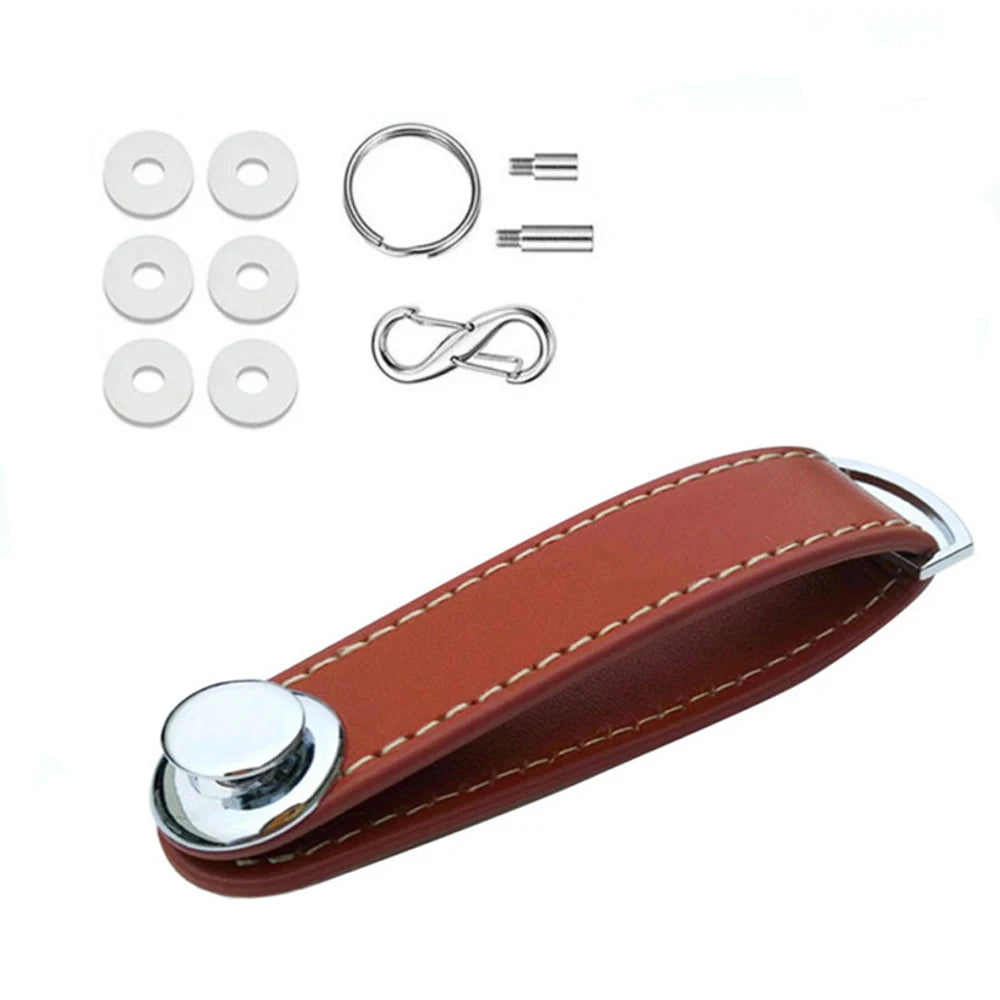 Leather Car Key Pouch Wallet Holder Organizer