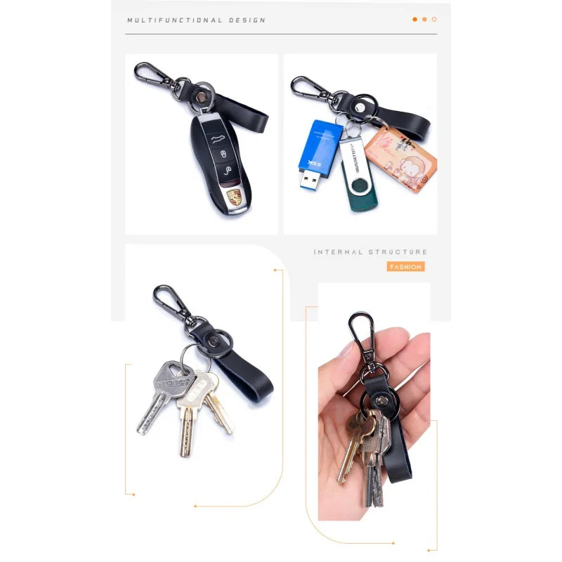Men's High-Grade Leather Car Key Ring