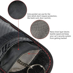 Carbon Fibre Car Key Signal Blocker Case RFID Blocking Pouch