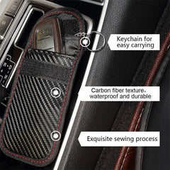 Carbon Fibre Car Key Signal Blocker Case RFID Blocking Pouch