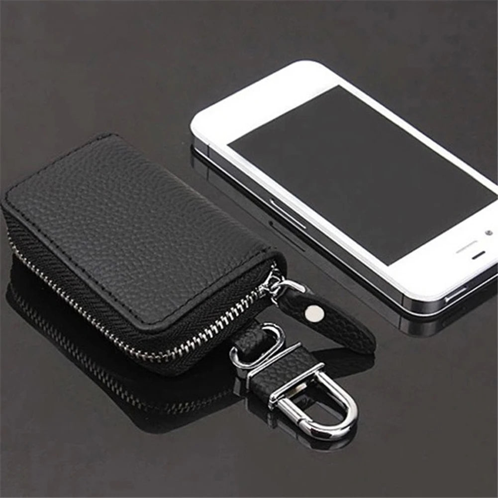 Car Key Wallet Key Holder Organizer Zipper Key Case Bag Pouch