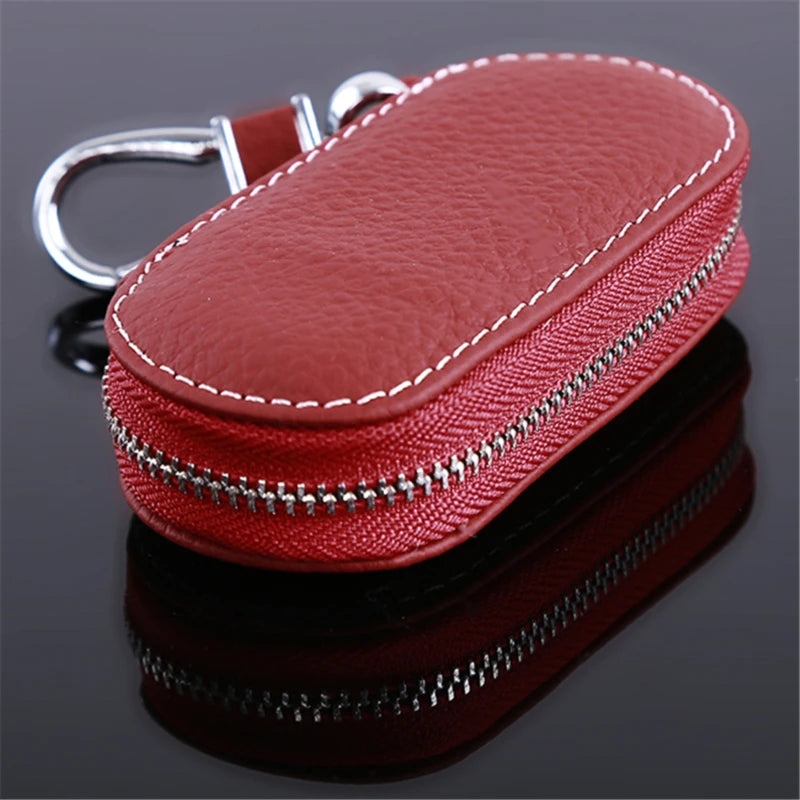 Leather Car Key Wallets Housekeeper Keys Organizer