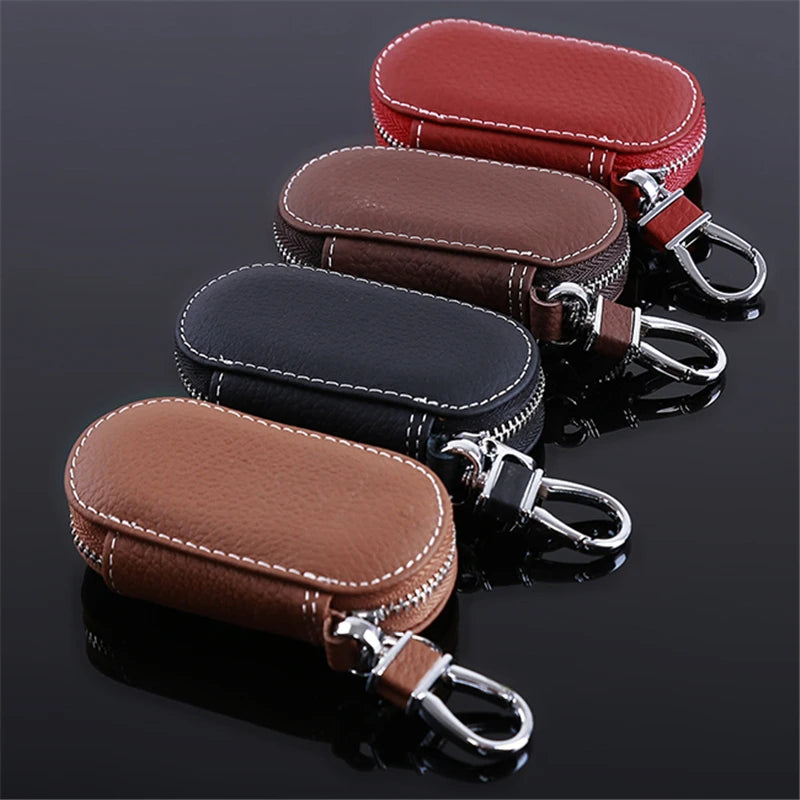 Leather Car Key Wallets Housekeeper Keys Organizer