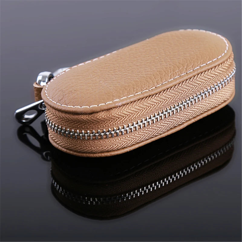 Leather Car Key Wallets Housekeeper Keys Organizer