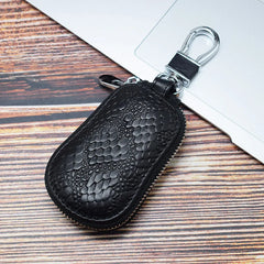 Leather Car Key Wallets Holder Zipper Key Case Bag