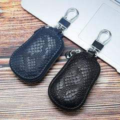 Leather Car Key Wallets Holder Zipper Key Case Bag