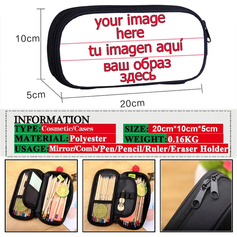 Car Truck Print Cosmetic Case Pencil Bag Kids Stationary School Supplies Gift