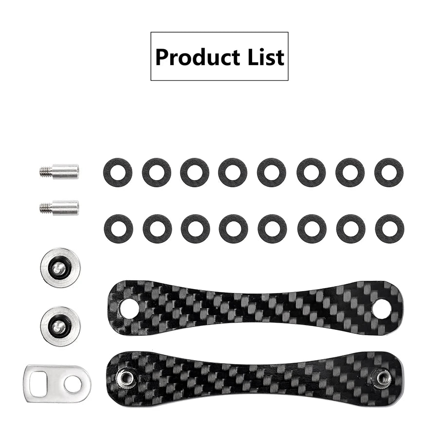 Carbon Fiber Key Holder Organizer Metal Key Ring Wallets