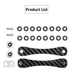 Carbon Fiber Key Holder Organizer Metal Key Ring Wallets