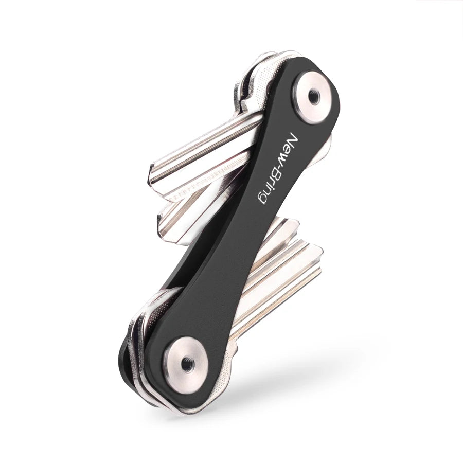 Carbon Fiber Key Holder Organizer Metal Key Ring Wallets