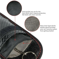Carbon Grain RFID Blocking Faraday Pouch for Car Key Fob