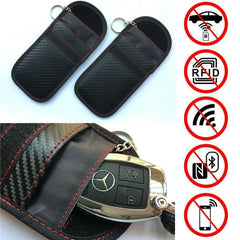 Carbon Grain RFID Blocking Faraday Pouch for Car Key Fob