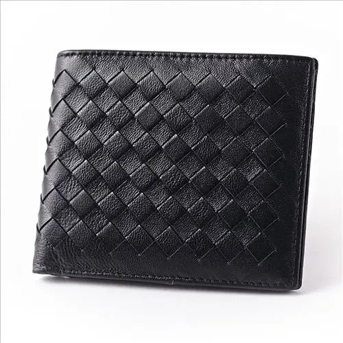 High Sheep Skin Men Wallet Knitting Style On Sales