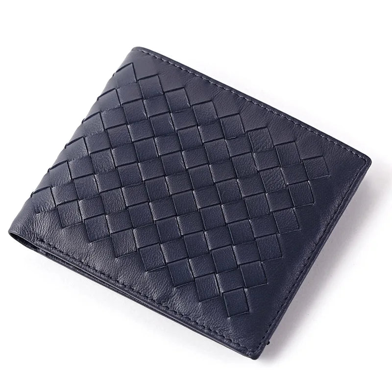 High Sheep Skin Men Wallet Knitting Style On Sales