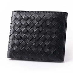 High Sheep Skin Men Wallet Knitting Style On Sales
