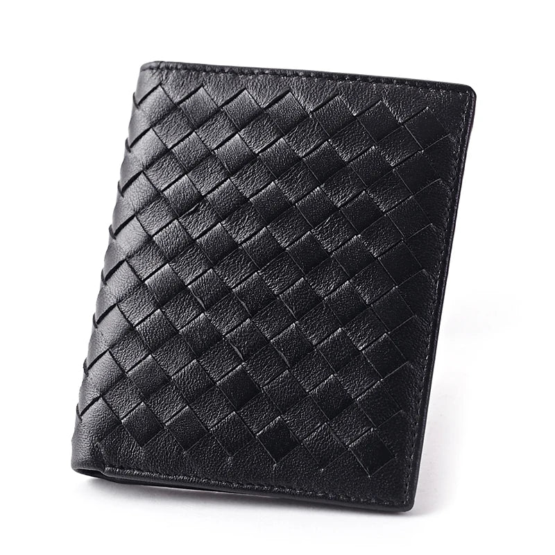 High Sheep Skin Men Wallet Knitting Style On Sales
