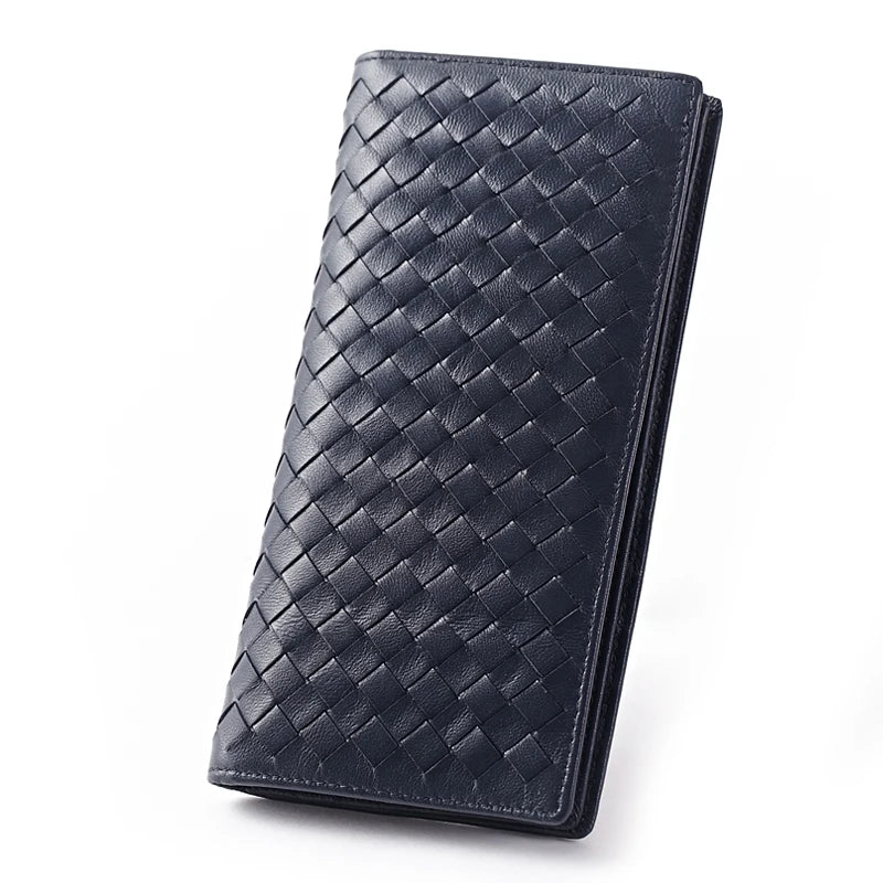 High Sheep Skin Men Wallet Knitting Style On Sales